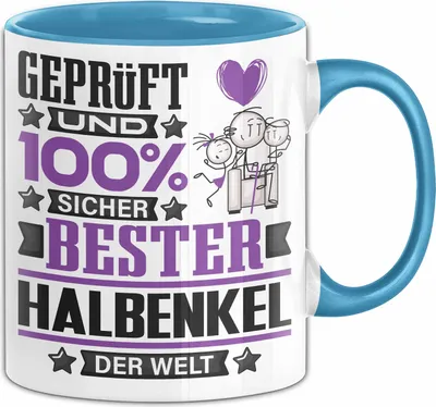Produktbild von Halbenkel Geschenk Lustiger Spruch für Halbenkel Geschenkidee Bester Halbenkel Der Welt (Blau)