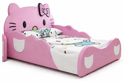 Obrázok produktu pre Postieľka Rosa Hello Kitty pre dievčatá s bočnicami, motív mačičky