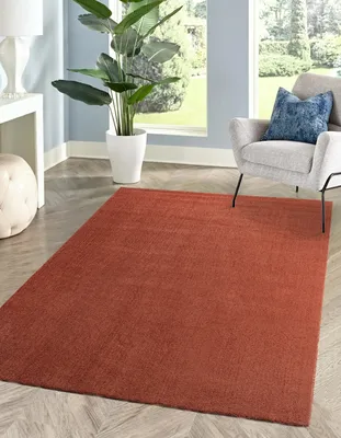 Produktbild von Waschbarer Teppich Kurzflor für Wohnzimmer, Esszimmer, Schlafzimmer, faltbar, SOFT, Mahagoni 160x230cm