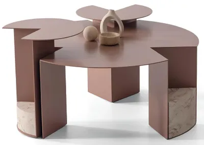 Obrázek produktu pro Elegantní konferenční stolek se dvěma odkládacími stolky a moderním designem