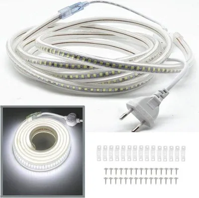 Produktbild von 10m LED-Streifen Kaltweiß 2835 SMD 220V IP65 Wasserfest