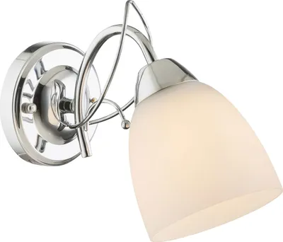 Produktbild von Wandleuchte, Chrom, Glas opal, H 19 cm