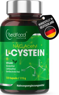 Obrázok produktu pre NAC - N-acetyl L-cysteín 120 vegánskych kapsúl s 800 mg - aminokyselina