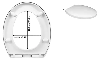 Immagine prodotto di Copriwater, chiusura rallentata, design facile da pulire, forma a "O"