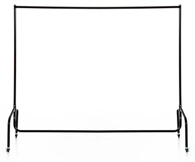 Produktbild von Kleiderst?nder mit Rollen, stabile Kleiderstange, Tragkraft 140 kg, 180 x 60 x 170 cm, schwarzer Stahl-Garderobenst?nder