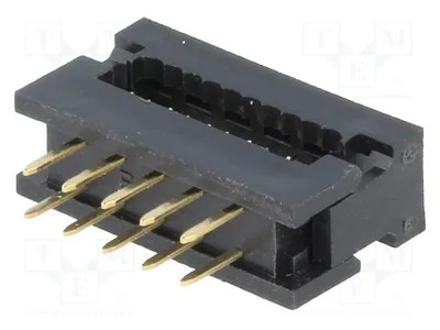 Imagen del producto de Adaptador de 2 pines para cables planos, montaje superficial (THT), con pines: 10, 1A, modelo DS1018-102BX. Conector de 1,27 mm