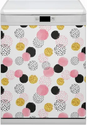 Produktbild von Dekorative Magnetmatte Küche Geschirrspüle 60x80 cm  Magnet für Spülmaschine  - Geometrische Punkte