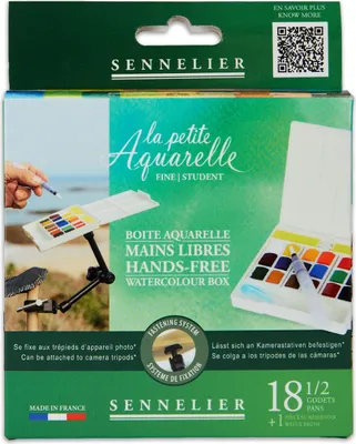 Produktbild von Sennelier la petite Aquarelle - Reise Aquarellkasten 24x1/2 Näpfchen N131692.24