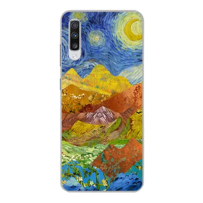 Produktbild von MuchoWow® Handyhülle Schutzhülle Hülle für Samsung Galaxy A70 Alte Meister - Collage - Van Gogh Silikon Softcase Handy Hülle - Schutzhaube