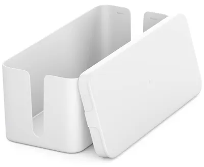 Productafbeelding van deleyCON Kabelmanagementdoos, 32,7 x 13,5 x 12,5 cm, Kabelorganizer - Wit – Maat M = 32,7 x 13,5 x 12,5 cm