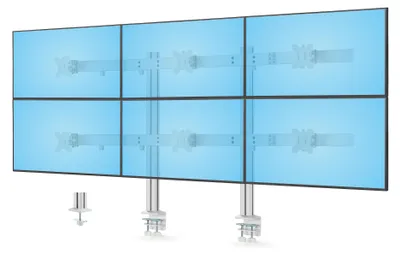 Immagine prodotto di StarTech.com 6-MONITOR-ARM-A Supporti a parete per TV 81,3 cm (32") Scrivania Bianco