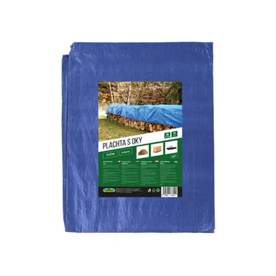 Image de Feuille à carreaux bleue 5x8m 70g