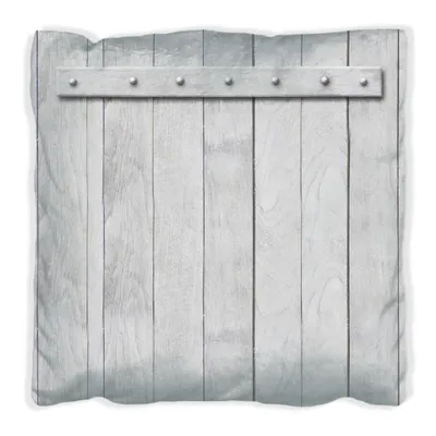 Produktbild von Wallario Premium Kissen, weiche Oberfläche, mit Motiv Graue Holztür, Größe: 30 x 30 cm, mit weißer Rückseite