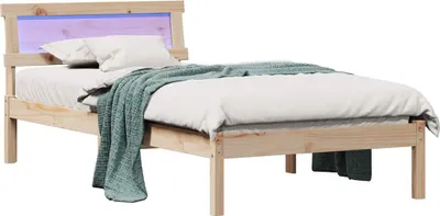 Obrázok produktu pre Rám postele Hnedá 90 x 200 cm Masívne borovicové drevo