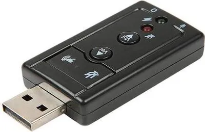 Produktbild von Externe Soundkarte USB 2.0 3D 7.1 Audio Adapter Mikrofon Kopfhörer Stick Headset