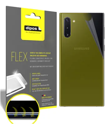Zdjęcie produktu dla 3x folia ochronna na tylną obudowę Samsung Galaxy Note 10, 100% pokrycia wyświetlacza, Dipos Flex