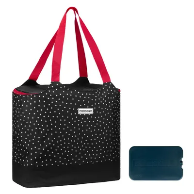 Produktbild von Einkaufen Taschenset Isoliertasche + Kühltasche inklusive Kühlakku - Snövit - Schwarz Weiß