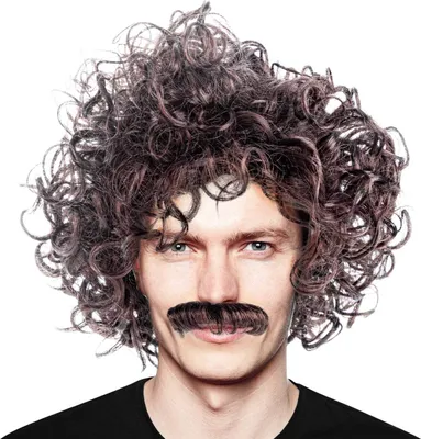 Produktbild von Vokuhila Perücke Proleten Asi Look Kostüm Zubehör 80er & 90er Jahre Kult Haarteil für Karneval Fasching & Bad Taste Partys Uni