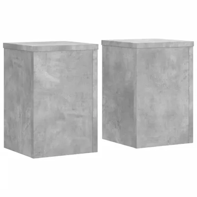 Obrázek produktu pro vidaXL Stojan na rostliny 2 ks. Beton šedý 25x25x35 cm Materiál na bázi dřeva