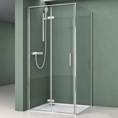 Produktbild von Mai & Mai Duschkabine Duschabtrennung 100x100x195cm 8mm ESG-Sicherheitsglas Nano-Beschichtung Hebe-Senk-Mechanismus Rav37-Plus