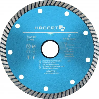 Produktbild von Hogert Technik Trennscheibe Winkelschleifer HT6D711 1.3mm 115mm 90g