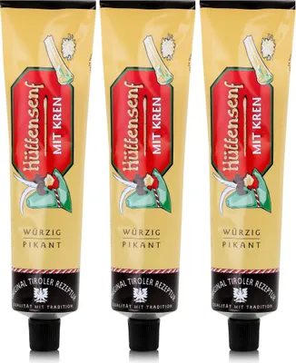 Produktbild von Mautner Hütten-Senf mit Kren 200g - würzig pikant (3er Pack)