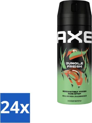 Obrázok produktu pre AXE - Dezodorant v spreji - Jungle Fresh - Tropická vôňa - Osviežujúci - 150 ml - Hodnotné balenie - 24 kusov