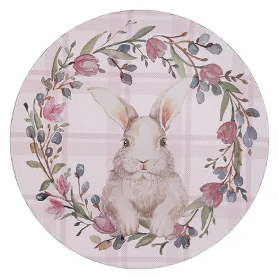 Produktbild von Clayre & Eef Unterteller Ø 33 cm Rosa Kunststoff Kaninchen