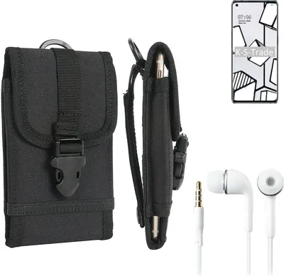 Produktbild von K-S-Trade Holster Schutz Hülle kompatibel mit Oppo A55 Gürteltasche Handy Hülle Tasche outdoor Seitentasche schwarz 1x + Kopfhörer