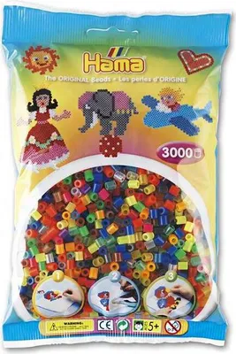 Immagine prodotto di Hama 201-80 Sacchetto di perline 3000pz, neon trasparente