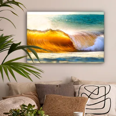 Produktbild von OneMillionCanvasses® - Leinwandbilder - 150x100 cm, Strand - Meer - Golf, Wandbilder Kunstdruck Wanddekoration