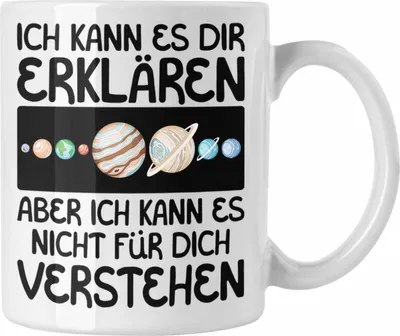 Produktbild von Trendation - Astronom Geschenk Tasse Lustiger Spruch Geschenkidee für Astronomen Kaffeetasse Becher Astronomie (Weiß)