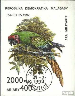 Produktbild von Briefmarken Madagaskar 1993 Mi Block209 (kompl.Ausg.) gestempelt Papageien