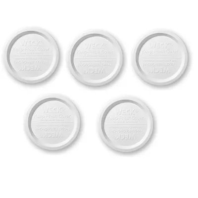 Zdjęcie produktu dla Plastikowa pokrywka Keep Fresh do słoików WECK 120 mm, 5 szt