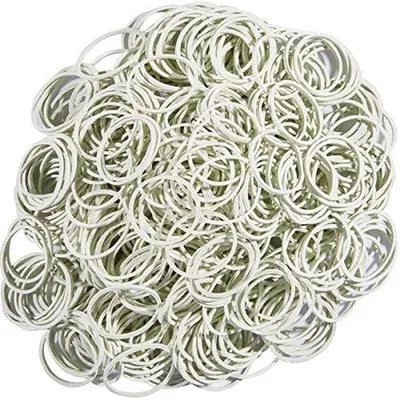 Produktbild von Famanu Gummibänder 500 Stück - 2,5 cm elastisch, weiß