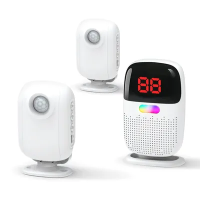 Produktbild von Bettalarm für ältere Demenzpatienten, Bewegungsmelder Funkalarm,Digitale Sensor-ID-Anzeige&Clip-On-Pager für Pflegekräfte, Drahtlose Reichweite 300m