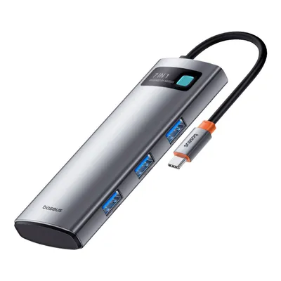 Zdjęcie produktu dla Baseus STARJOY 7 İN 1 MULTİFONKSİYONEL HUB ADAPTÖR-UZAY GRİ, DisplayPort, USB Type-C, Żeńska, Męska, 60 Hz