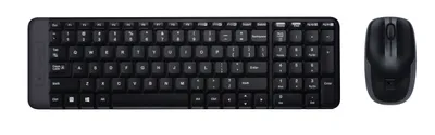 Produktbild von Logitech Wireless Combo MK220 - Mini - Kabellos - RF Wireless - QWERTY - Schwarz - Maus enthalten