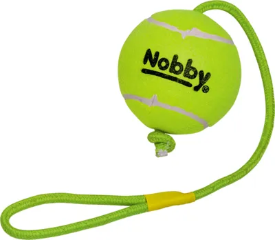 Produktbild von NOBBY Tennisball mit Wurfschlaufe Ø 12,5 cm, Seil: 70 cm