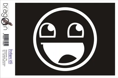 Produktbild von Aufkleber / Autoaufkleber - JDM / Die cut / Auto / OEM - JDM SMILEY FACE - 110x110 mm schwarz - Heckscheibe / Heckscheibenaufkleber