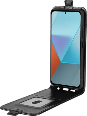 Produktbild von Für Xiaomi Redmi Note 13 Pro / Poco X6 Flip Handy Tasche Schwarz Hülle Schutz