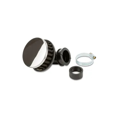 Produktbild von Luftkühler schwarzer Luftfilter Vergaser D. 28/35 mm geneigt um 90°.