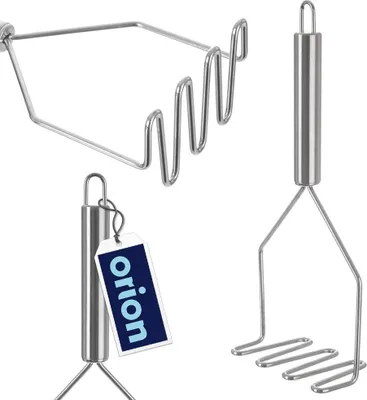 Obrázek produktu pro Orion šťouchadlo na brambory Šťouchadlo na brambory Kuchyňské šťouchadlo Nerezové šťouchadlo na zeleninu 10,4x24 cm