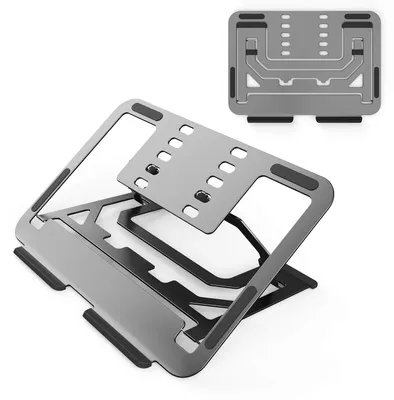 Produktbild von Omgoods – Laptop-Ständer, 5-fach verstellbar – Aluminium, ergonomischer Laptop-Halter