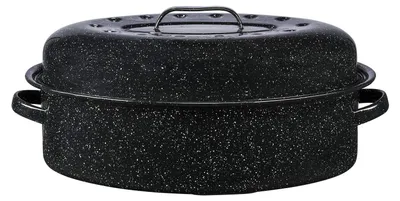 Bratpfanne 46x31 cm, Kohlenstoffstahl, schwarz, 9/12 l