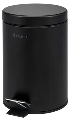 Produktbild von eluno Kosmetikeimer AGLIANO, Treteimer 3 Liter Fassungsvermögen aus Metall in Schwarz
