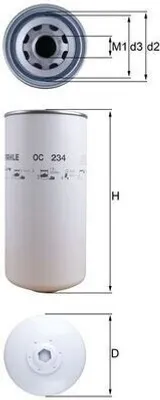 Obrázok produktu pre Olejový filter MAHLE OC 234
