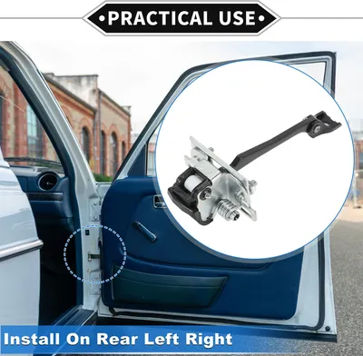 Image de Sangle De Vérification De Porte Butoir pour Peugeot 3008 5008 2009-2016, Support De Vérification De Porte Arrière Gauche/Droite En Métal Durable Ton Argent