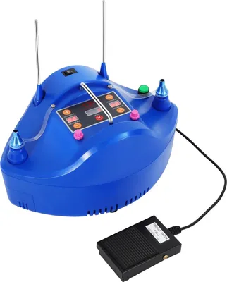 Immagine prodotto di Pompa per palloncini - Gonfiatore elettrico per palloncini - 600 W - Gonfiaggio rapido - Per palloncini fino a 81 cm - Decorazioni per feste Festa della mamma - Blu