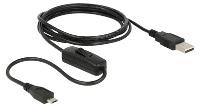 Produktbild von DELOCK USB Kabel micro B -> A St/St 1.50m Ein/Aus-Sch